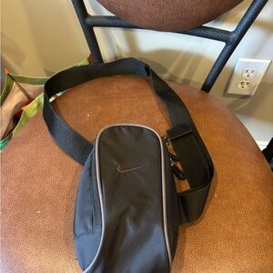 Nike Black Sling Belt Bag with Gray Trim